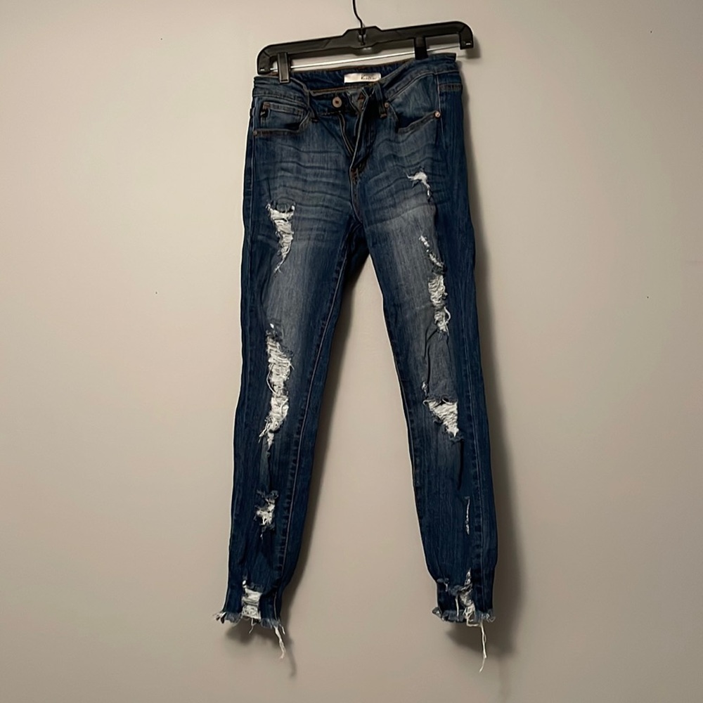 Distressed jeans
